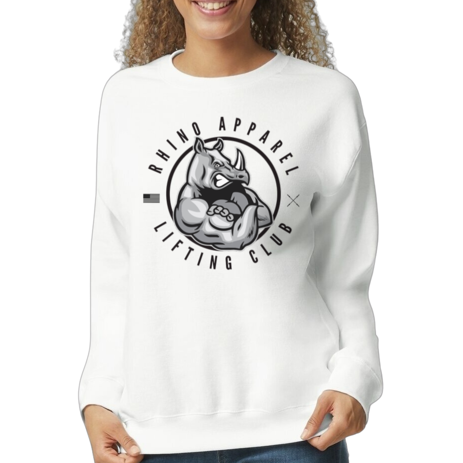 Cartoon Rhino Crewneck Sweatshirt