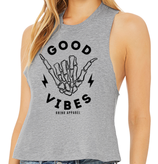 Good Vibes Muscle Crop